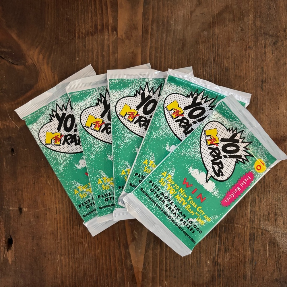 YO! MTV Raps Vintage 1991 Card Packs -Set of 5 Collectible Bundle